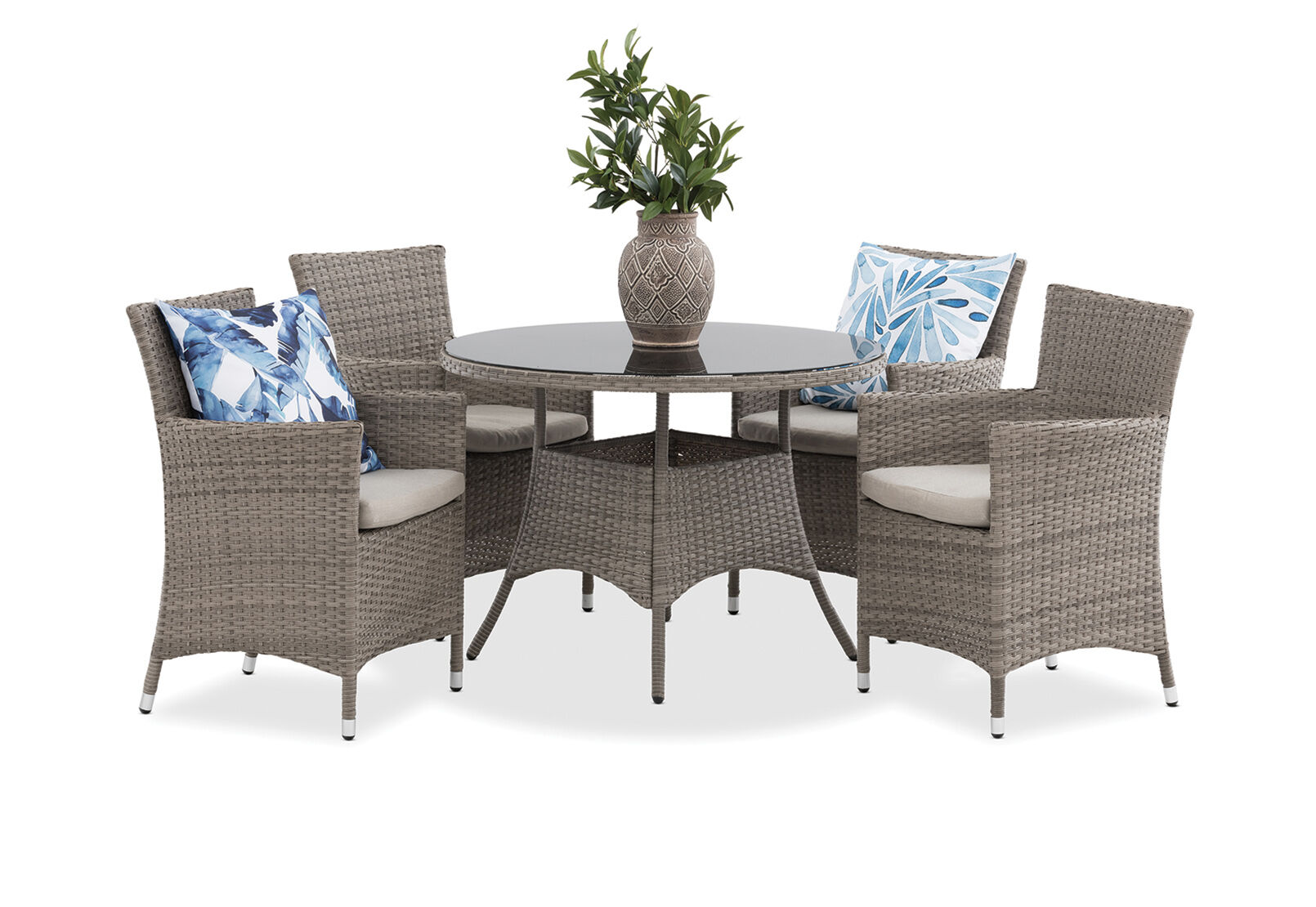 Barbosa 5 Piece Round Outdoor Dining Setting