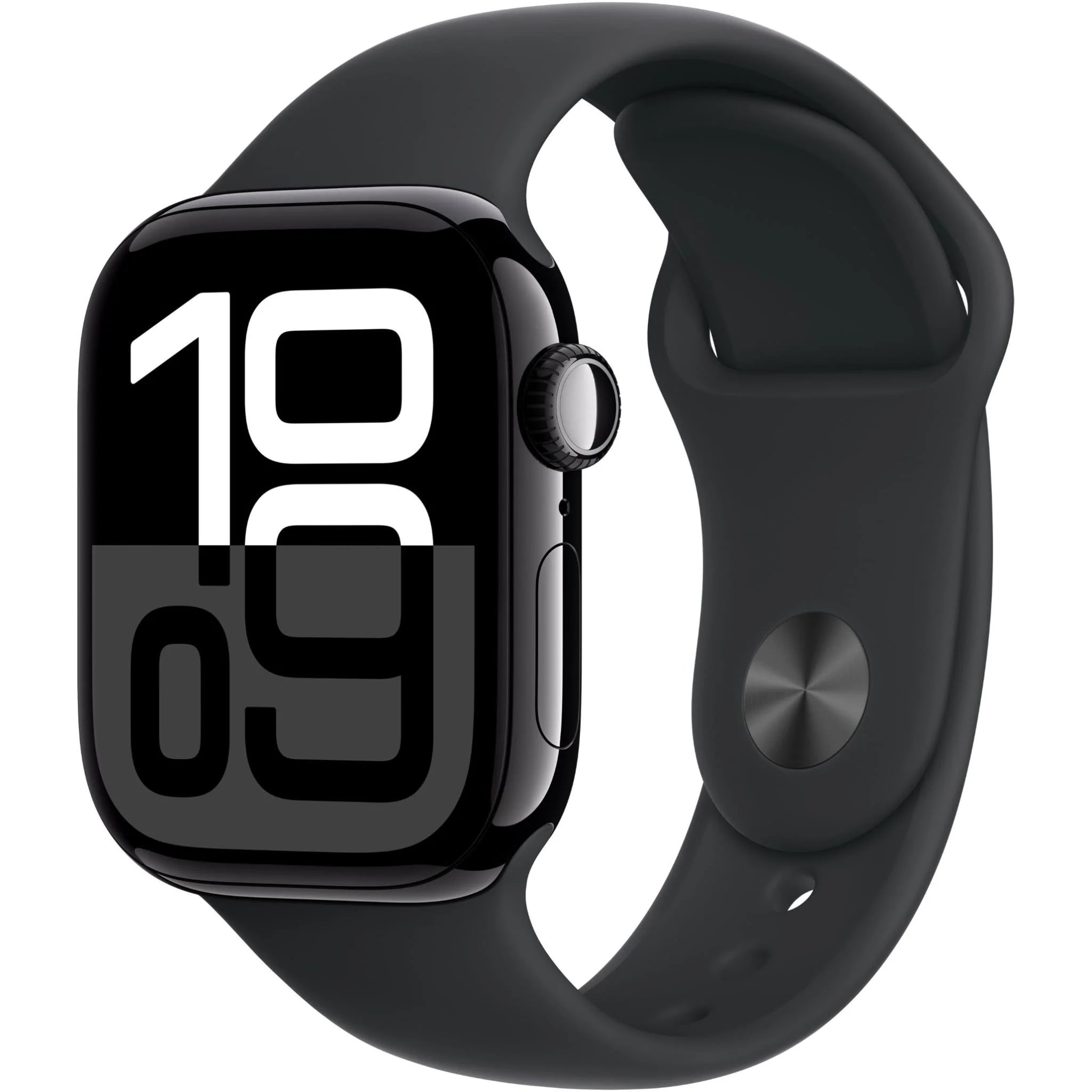 Apple Watch Series 10 46mm Jet Black Aluminium Case GPS Sport Band (M/L) [Black]