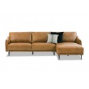 Raphael Leather 3 Seater Chaise