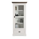 Paris Display Cabinet - 1 Door - Provincial Two Tone