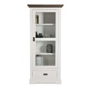 Paris Display Cabinet - 1 Door - Provincial Two Tone