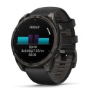 Garmin fenix® 8 47mm AMOLED Sapphire Edition Carbon Grey Titanium with Black + Pebble Grey Band