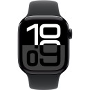 Apple Watch Series 10 46mm Jet Black Aluminium Case GPS Sport Band (M/L) [Black]