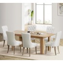 Marlo 6 Seater Beige Rectangle Dining Table Set