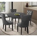 Pritchard 4 Seater Grey Round Dining Table Set