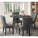 Pritchard 4 Seater Grey Round Dining Table Set