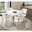 Venetia 4 Seater Black Round Dining Table Set
