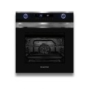 Kleenmaid XXL 60cm 82L Black Krystal Glass And Stainless Steel Built-In Multifunction Oven OMF6040X